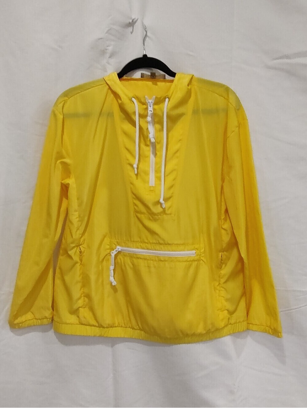 T by Talbots Yellow Hooded Pullover Windbreaker Jacket Size S